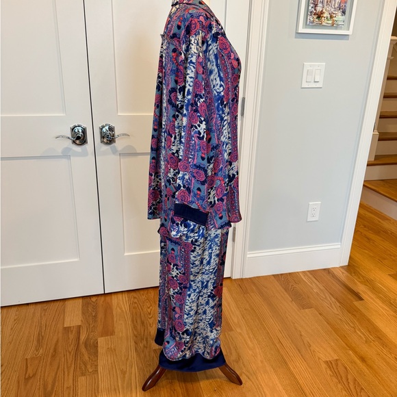 Free People Pink and Blue Floral Pajama Set - Picture 8 of 14